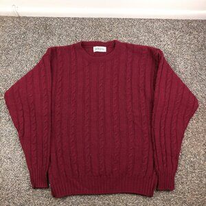 Vintage Jantzen Sweater Wool Fisherman Cable Knit Pullover Mens Medium USA Made